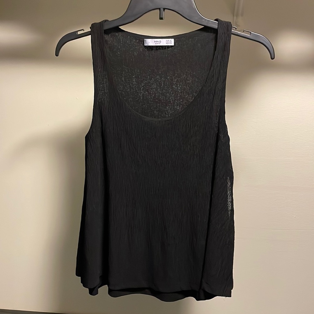 Black Mango sleeveless shirt, size XS.